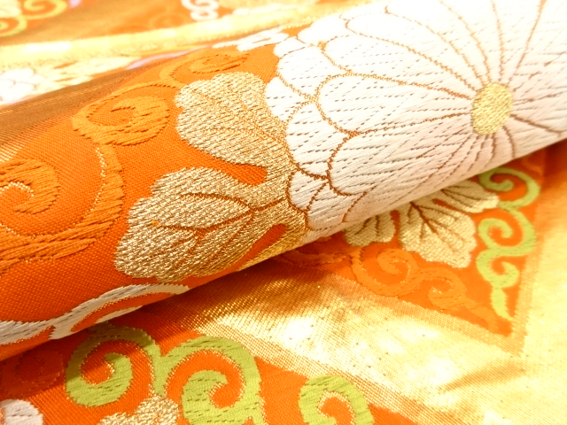 7315499: JAPANESE KIMONO / ANTIQUE FUKURO OBI / SILK / WOVEN